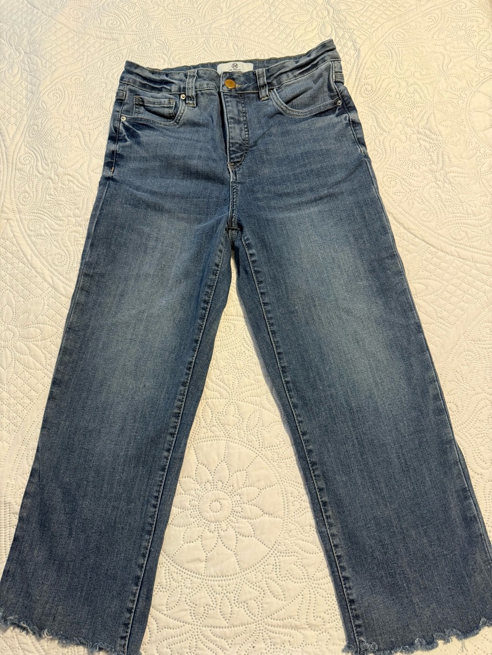Women's Mid-Rise Wide-Leg Jeans in Faded Blue